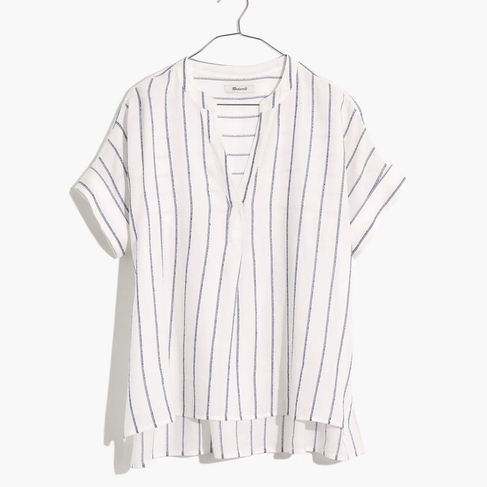 Madewell Lakeline Popover Shirt in Stripe